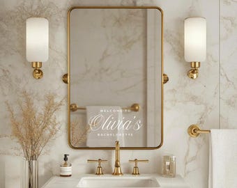Personalized Bachelorette Mirror Decal: Removable Vinyl Selfie Sign