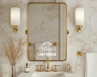Mirror Sign Rodeo Custom Bachelorette Mirror Decal: Removable Vinyl Selfie Sign - Etsy