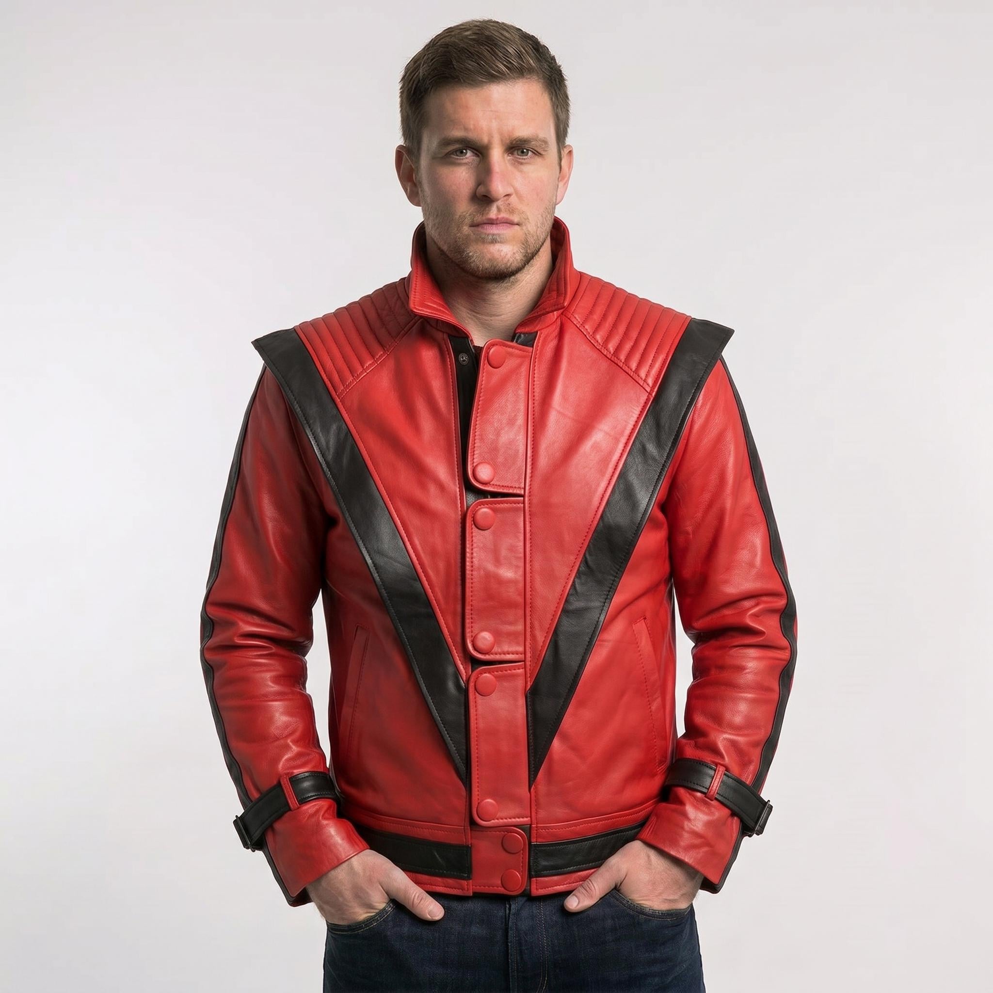Michael jackson red thriller leather jacket - Etsy 日本