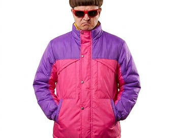 Oliver Tree Inspired 90s Retro Colorblock Windbreaker Jacket, Unisex Festival Rave Jacket, Handmade Lightweight Jacket