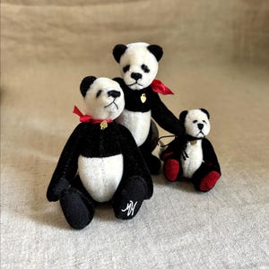 Cottage Collectibles テディベア　男女ペア Ganz Cottage Collectible Panda Bears - Etsy