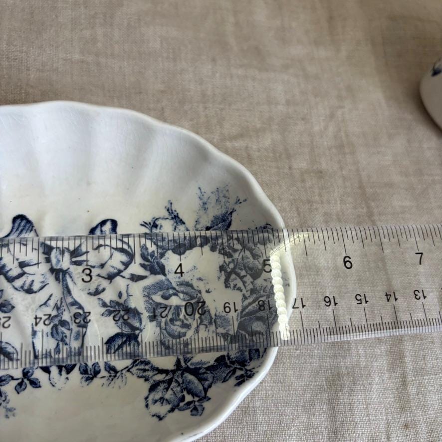Vintage Blue and White Toothbrush and Soap Holder – Transfer Ware