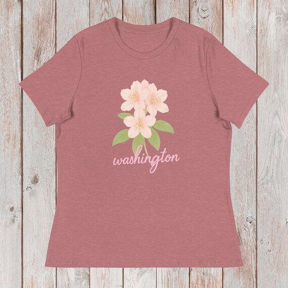 Washington Gift for Her | Rhododendron State Flower Shirt | Washington Nature Lover Tee | PNW Women's Shirt