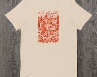 Camiseta divertida de Bigfoot / Camiseta de senderismo de Sasquatch / Regalo de Bigfoot para papá / Camiseta gráfica del noroeste del Pacífico