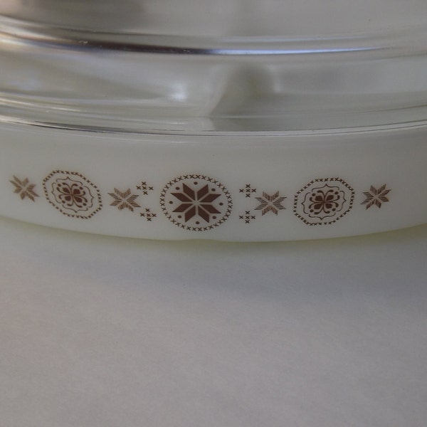 SALE: Pyrex Town and Country Divided Covered Vintage Casserole Dish