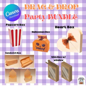 500+ Party Favor Template Bundle | Party Boxes | Template Bundles | Party Favors