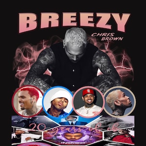 20 ans de Chris brown T Shirt Design PNG Téléchargement instantané 300 dpi png