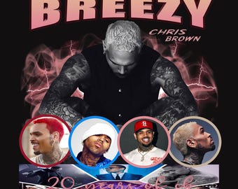 Chris Brown Breezy Bowl XX Tour 2025 Camiseta PNG Design, Camiseta Bootleg, Download Instantâneo E Pronto Para Imprimir