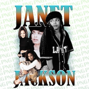 janet jackson T Shirt Design PNG Instant Download 300 dpi png