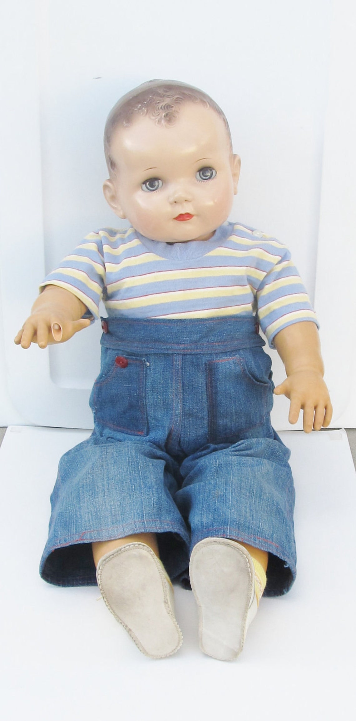 Vintage 1950's IDEAL Large Baby Boy Doll Etsy