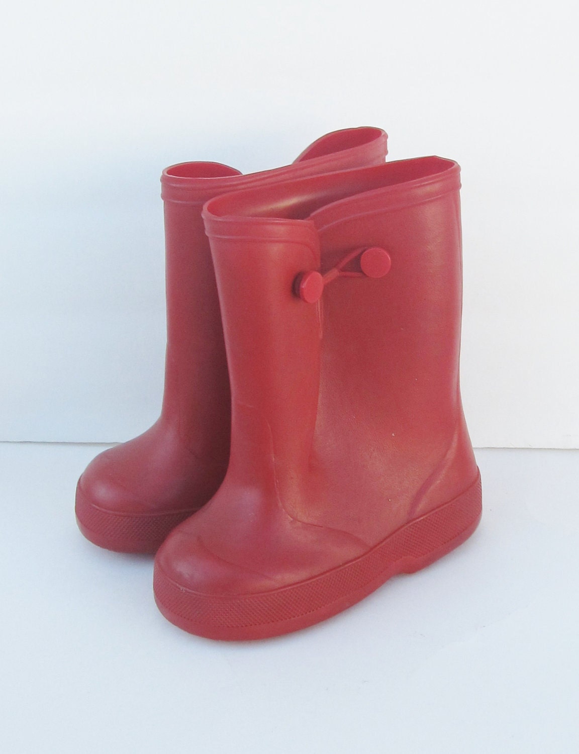 Vintage Child's RED RUBBER Rain Boots sz5 | Etsy