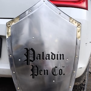 Personalized Knight Templar Steel Shield ~ Medieval Armor Crusader Combat Wall Hanging ~ Various Size