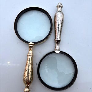 Nautical Magnifying Glass Solid Brass Adjustable, Magnifier Paper,Book, Lover Reading Reader Hand Held Magnifier, Gift items