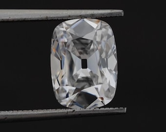 Old Mine Cushion Cut Lab Grown Diamond, EF-VS Clarity Old Cut Diamond, Handmade Solitaire Loose Diamond, Vintage Style Old Cut Jewelry