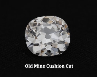 Diament o szlifie poduszkowym Old Mine, diament o czystości EF-VS w szlifie starym, biżuteria w stylu vintage w szlifie starym, diament solitaire w szlifie luźnym, tworzony laboratoryjnie