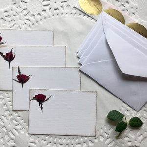 Mini Notes, Enclosure Cards, Pressed Flowers Card Set, 10 Small Flat Cards, Gift Cards image 7