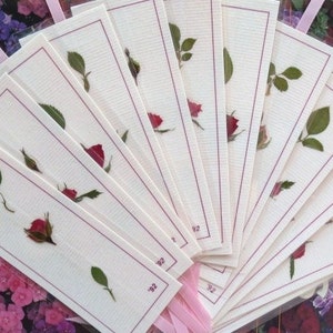 Bookmarks Pressed Flower Laminated Bookmarks Pink Bookmark Book Accessory Gift For Garden Lovers Bookclub Gift
