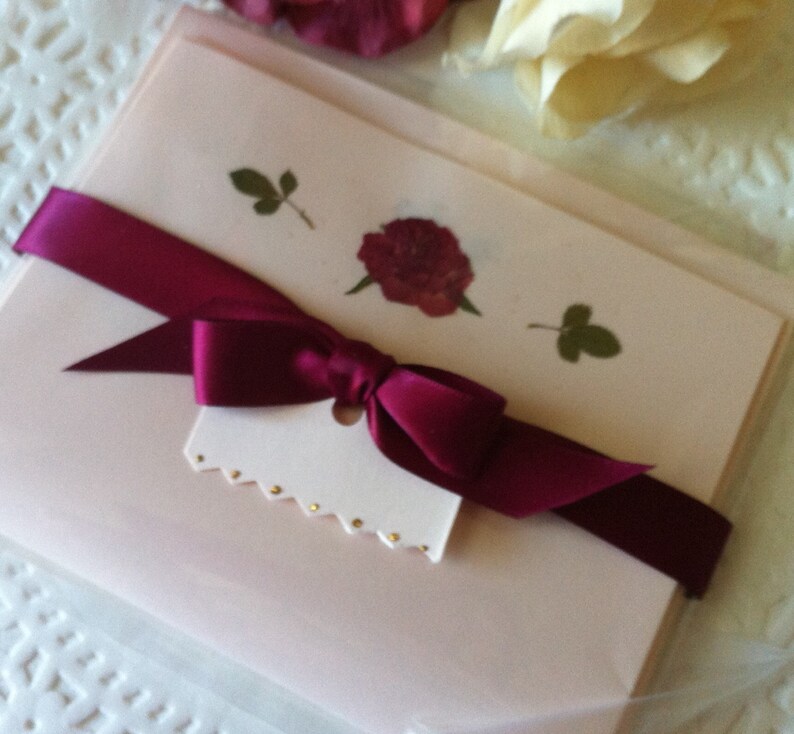 Stationery Notes Pressed Flowers Gift Set for Her Letter Etsy