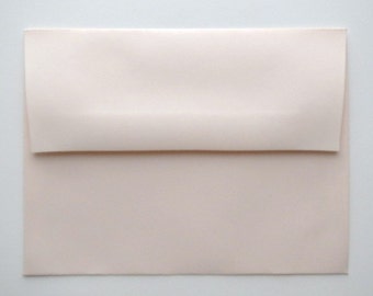 Vintage Linen A2 Envelopes, Champagne Pink, 25 Count