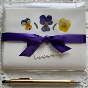 Stationery Notes - Pressed Flowers, Gift Set For Her, Letter Writing Paper, Stationary Gifts