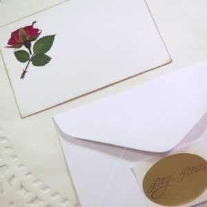 Mini Notes, Enclosure Cards, Pressed Flowers Card Set, 10 Small Flat Cards, Gift Cards image 5