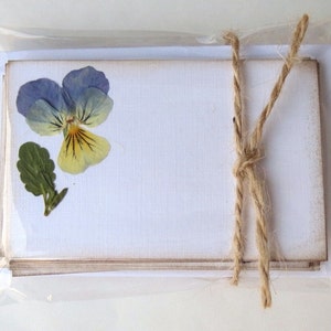 Mini Notes, Enclosure Cards, Pressed Flowers Card Set, 10 Small Flat Cards, Gift Cards image 6