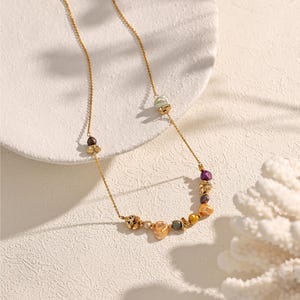 New! Rainbow Pearls Beaded Necklace - Baroque Pearl - Gemstone Necklace - Handmade Jewelry -Multistrand Jewelry - Housewarming Gift