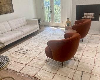 Moroccan grid rug, Handwoven Beni Ourain Rug, Berber carpet, Genuine Wool rug, Handmade rug, Custom Design, Authentic Moroccan Wool Rug