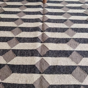 8 X 10 Ft Jute Kilim Rug, Navajo Kilim Rug, Aztec Rug, Accent Rug, Outdoor Rug/Indoor Rug,  Turkish Area Rug, Traditional Indian Rug