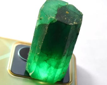 Cristal de esmeralda en bruto: piedra preciosa verde en bruto de 280-350 quilates, grado AAA
