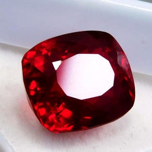 Burma Ruby Gemstone: AAA Flawless Cushion Cut, 11x13 mm
