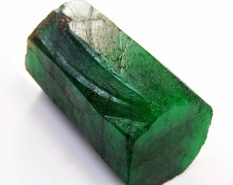 Certified 270.20 Carat Colombian Emerald Rough Stone: Green Healing Crystal