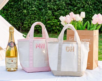 Mini bolso tote bordado personalizado, bolso de lona con inicial personalizada, bolso de viaje pequeño, regalo para damas de honor, regalo de cumpleaños para ella SJ06