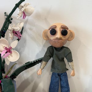 custom Coraline inspired mini me doll with button eyes
