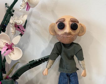 custom Coraline inspired mini me doll with button eyes