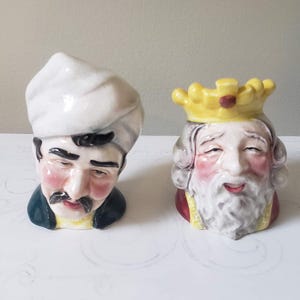 Vintage King & Turban Salt and Pepper Shakers: Made in Japan Collectible