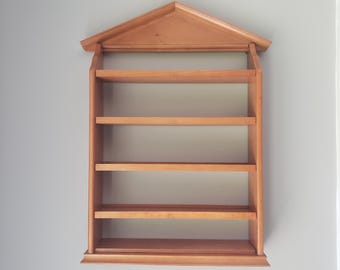 Lenox 1989 Spice Village Rack (No Drawer) - Vintage Wood House Shaped Shelving