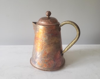 Mid Century Copper & Brass Kettle Pitcher - Spartan Copperware USA (1950s)