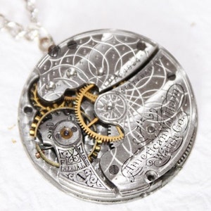 Steampunk Necklace High End Spectacular Lotus GUILLOCHE - Etsy