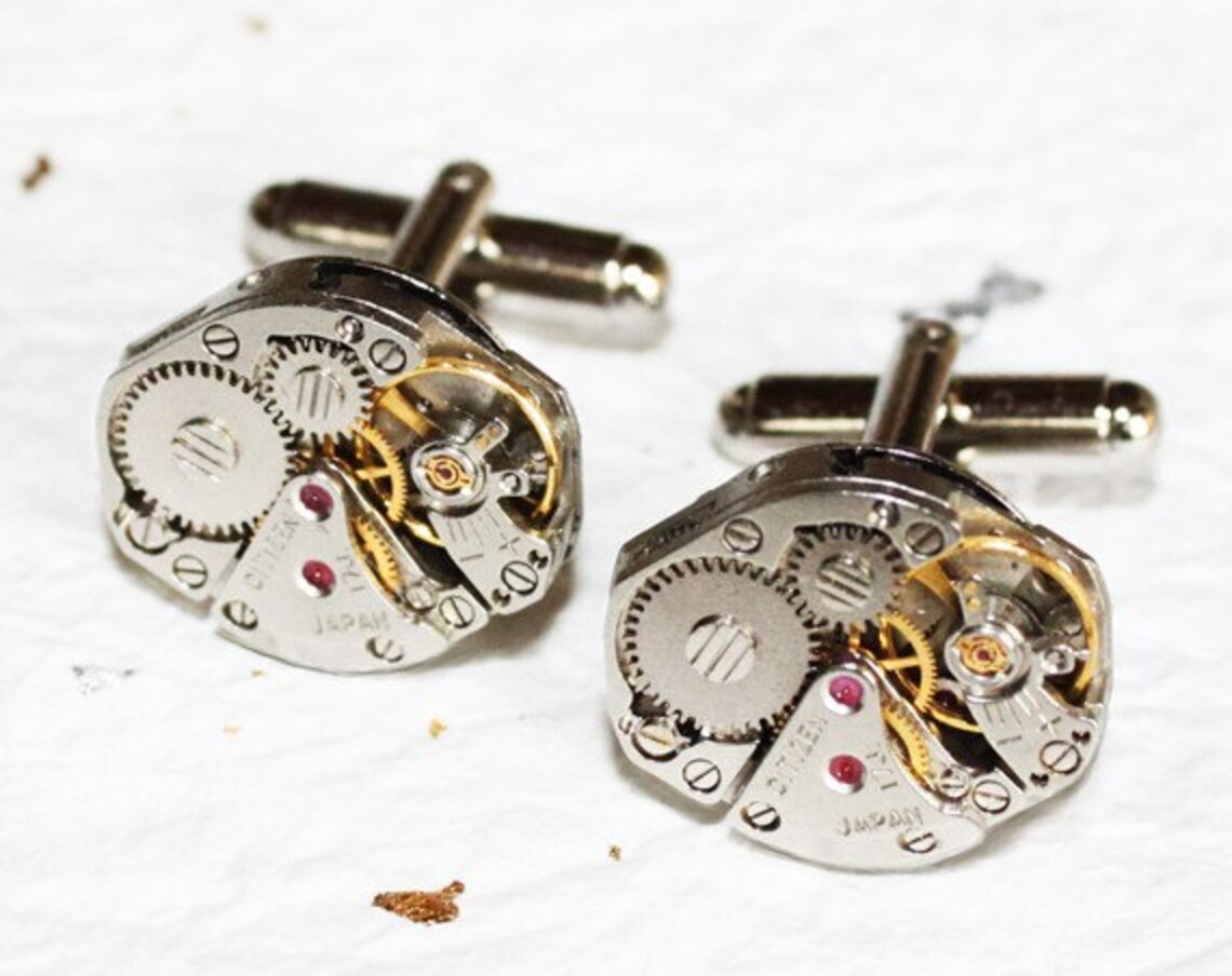Wedding Gift Men Steampunk Cufflinks / Steam Punk Cuff Links Etsy