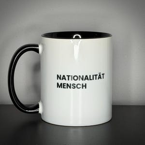 Mug "Nationality Human" – Statement Mug against Racism | Gift with a Message | Anti-Racist Coffee Mug, Political Mug