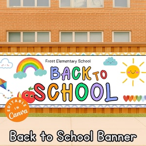 DIY Back to School Painted Banner, Custom Classroom Decor, First Day of School Sign, Teacher Banner DIY School Banner Decor Handpainted Sign