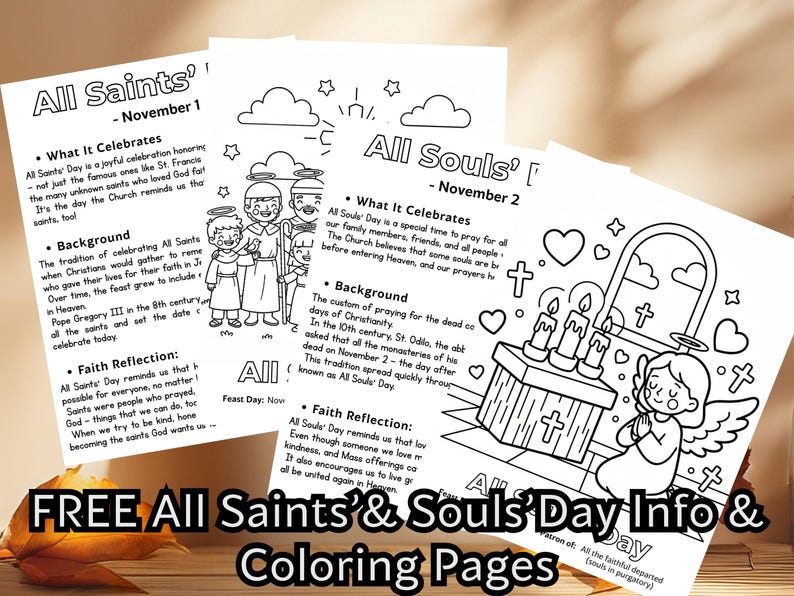 Catholic Saints Coloring Pages November Feasts Mega Bundle Kids All ...