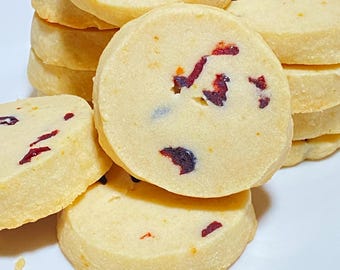 Biscuits sablés artisanaux à l'orange et aux canneberges