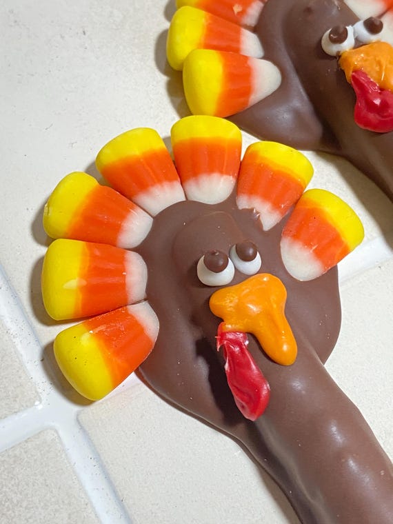 Turkey Pretzel Rods – Thanksgiving Pretzels