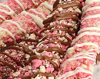 Strawberry Crunch Pretzel Rods-Strawberry Shortcake Pretzels