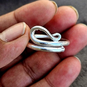 Sterling Silver Infinity Loop Ring | Minimalist Open Band | Handmade Symbolic Silver Ring | Adjustable Everyday Ring | Boho Chic Jewelry