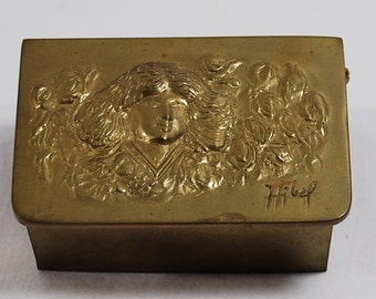Vintage Brass Hibel Trinket/Jewelry Box