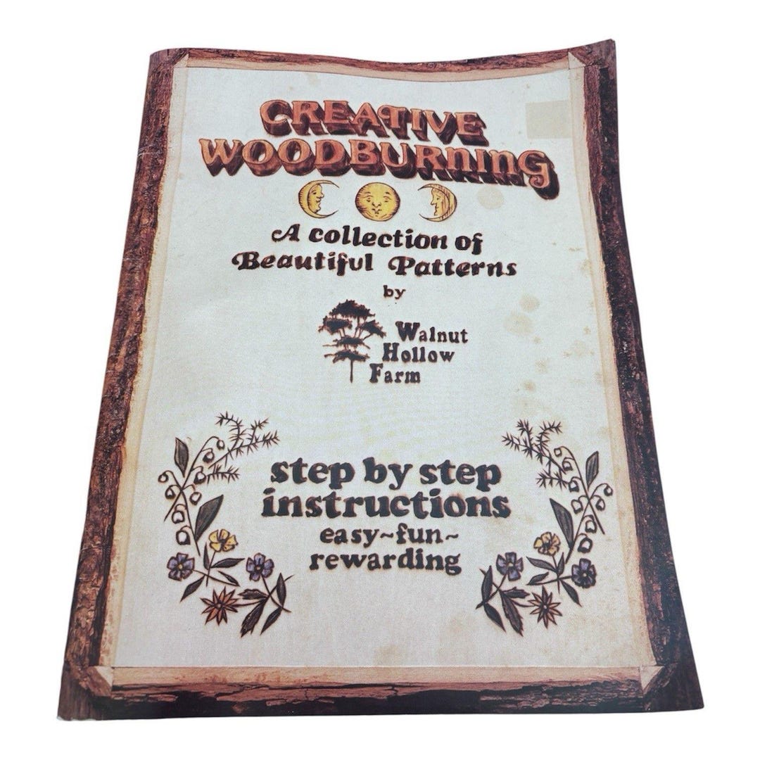 Walnut Hollow Farm Creative Woodburning Book 1978 VTG Pyrography Craft ...