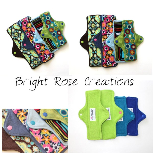 Mama Cloth Pad PDF Pattern, Sewing Pattern, Do It Yourself, DIY, Regular, Heavy, and Post Partum Styles Included, by Bright Rose Creations